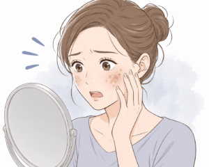 しみレーザー、炎症後色素沈着、女性